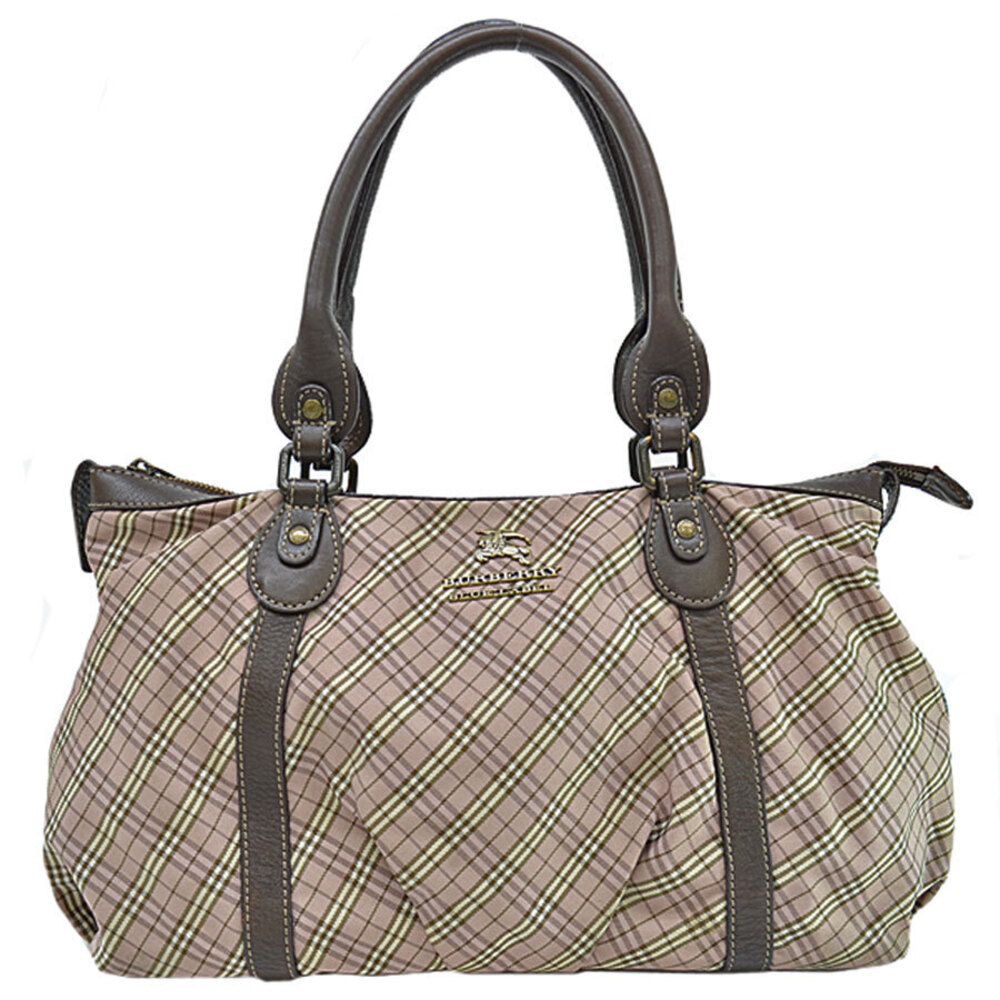 Burberry Blue Label bag brown canvas leather shoulder handbag classic - Picture 1 of 3